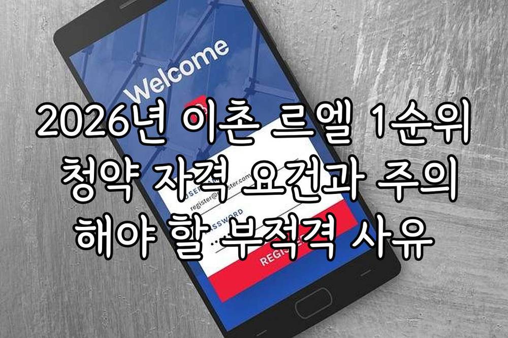 2026년 이촌 르엘 1순위 청약 자격 요건과 주의해야 할 부적격 사유