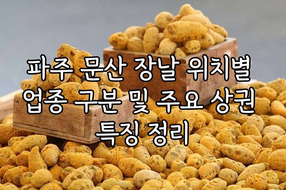 파주 문산 장날 위치별 업종 구분 및 주요 상권 특징 정리