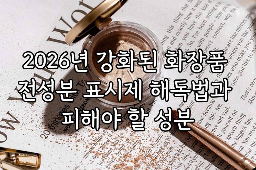 2026년 강화된 화장품 전성분 표시제 해독법과 피해야 할 성분