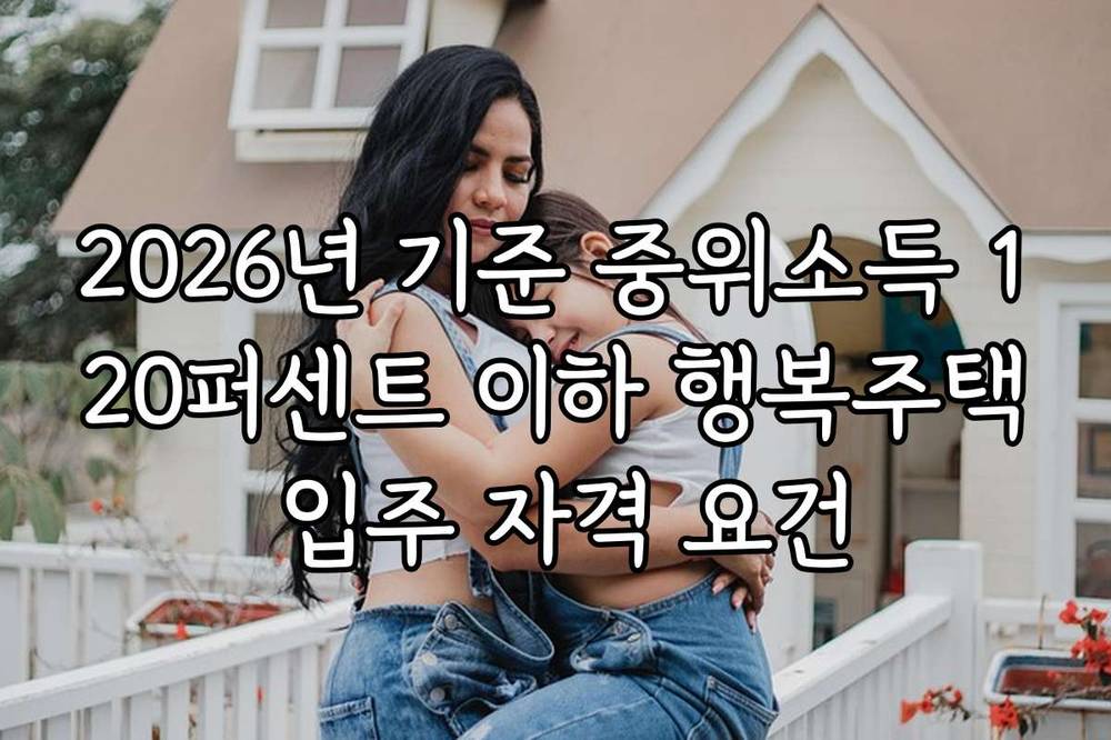 2026년 기준 중위소득 120퍼센트 이하 행복주택 입주 자격 요건