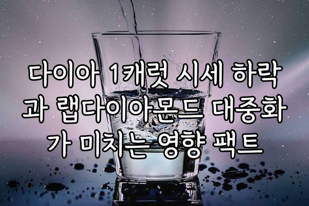 다이아 1캐럿 시세 하락과 랩다이아몬드 대중화가 미치는 영향 팩트