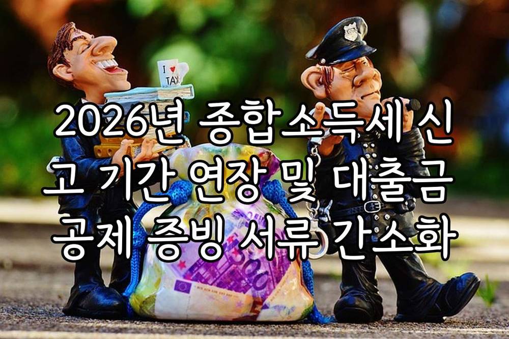 2026년 종합소득세 신고 기간 연장 및 대출금 공제 증빙 서류 간소화