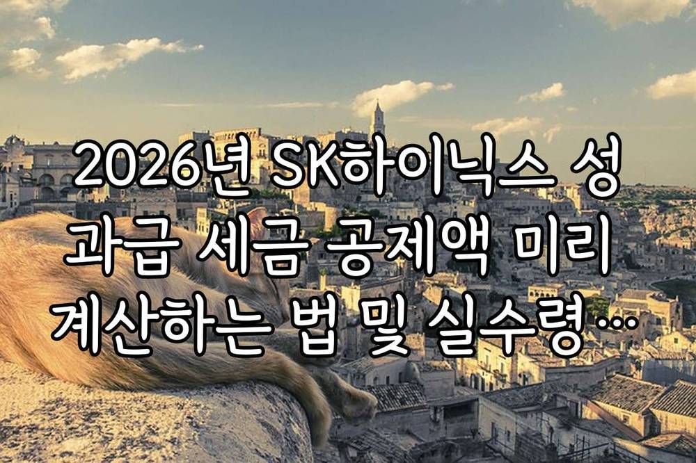 2026년 SK하이닉스 성과급 세금 공제액 미리 계산하는 법 및 실수령액 확인
