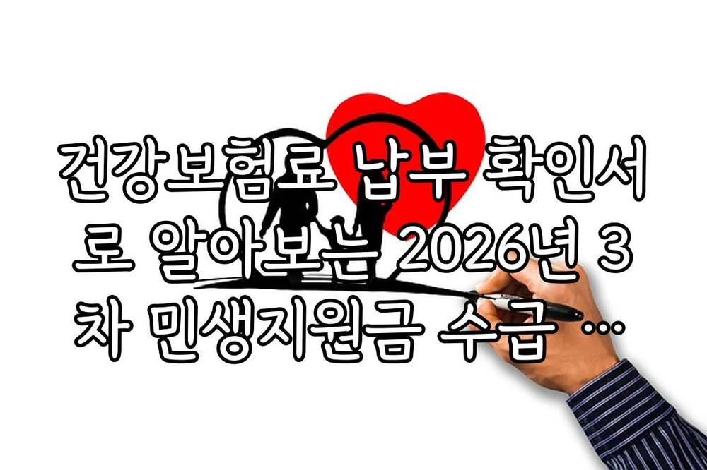 건강보험료 납부 확인서로 알아보는 2026년 3차 민생지원금 수급 가능성