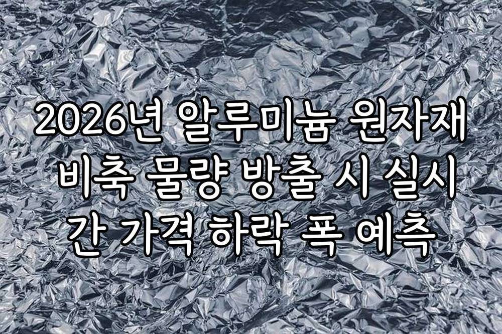2026년 알루미늄 원자재 비축 물량 방출 시 실시간 가격 하락 폭 예측