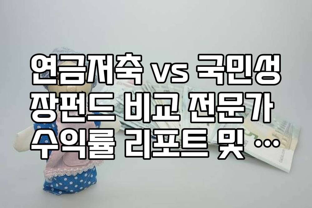 연금저축 vs 국민성장펀드 비교 전문가 수익률 리포트 및 투자 의견 요약
