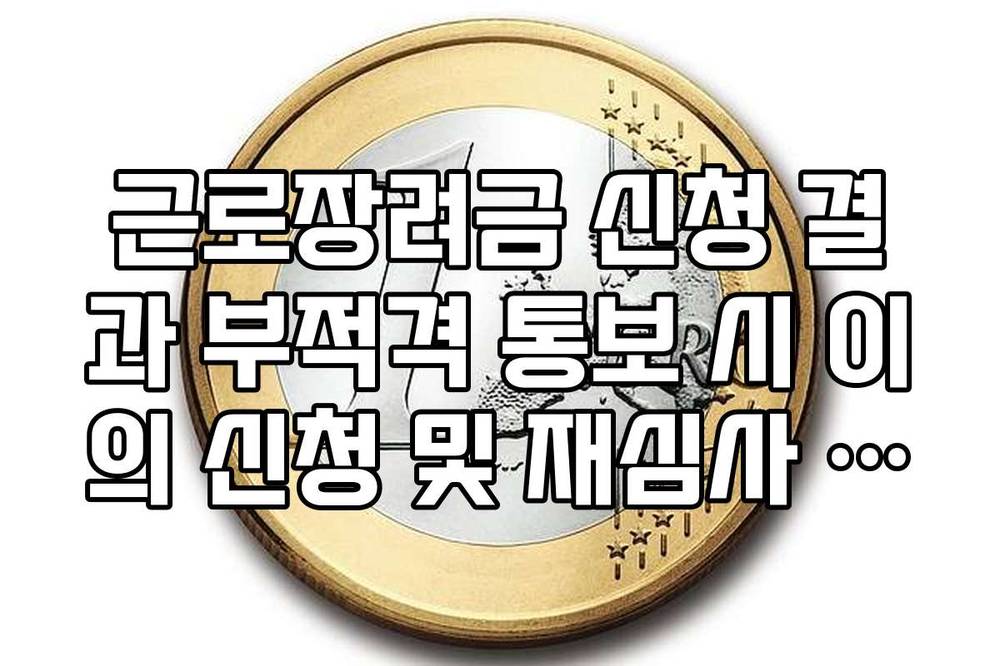 근로장려금 신청 결과 부적격 통보 시 이의 신청 및 재심사 청구법