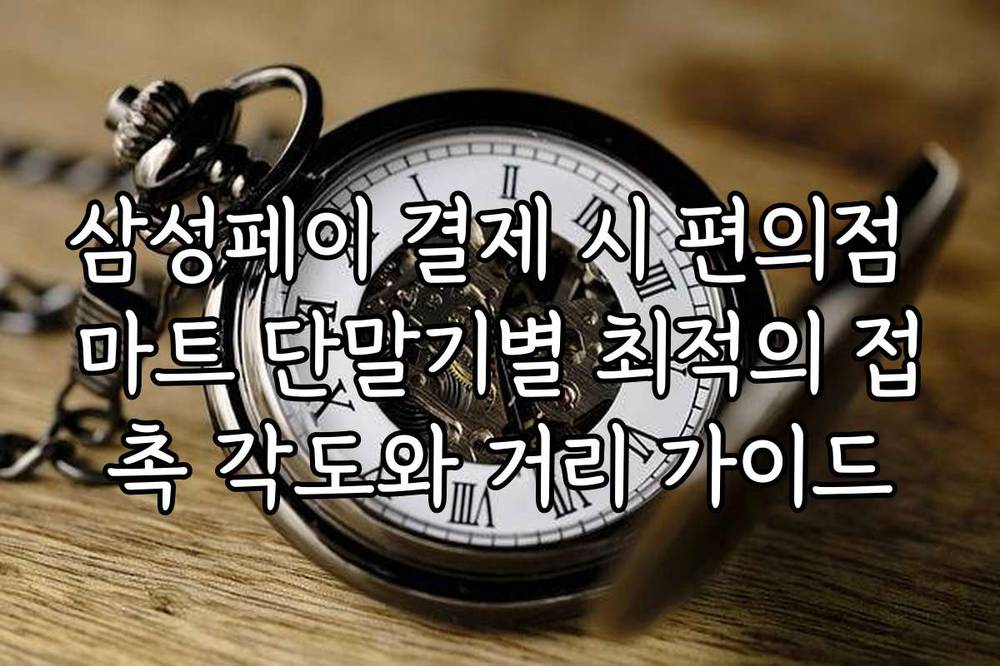 삼성페이 결제 시 편의점 마트 단말기별 최적의 접촉 각도와 거리 가이드