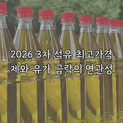 2026 3차 석유 최고가격제와 유가 급락의 연관성