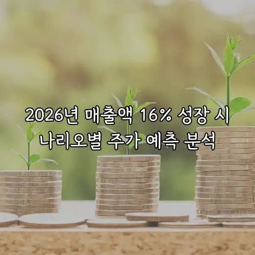 2026년 매출액 16% 성장 시나리오별 주가 예측 분석