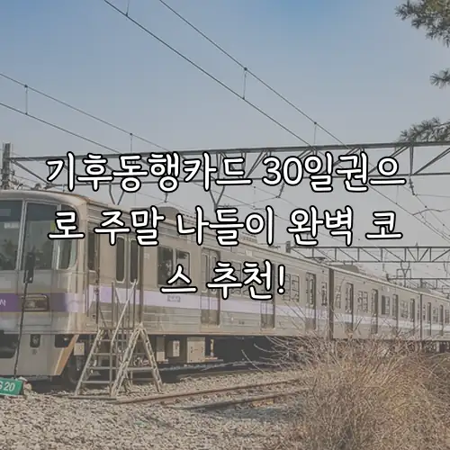 기후동행카드 30일권으로 주말 나들이 완벽 코스 추천!