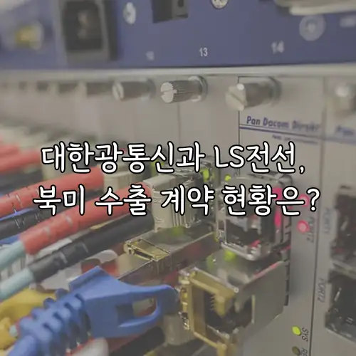 대한광통신과 LS전선, 북미 수출 계약 현황은?