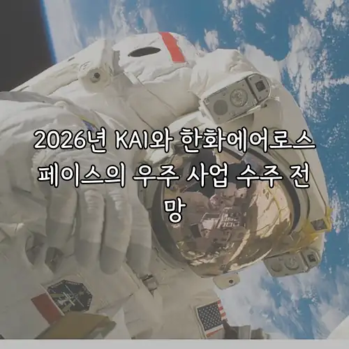 2026년 KAI와 한화에어로스페이스의 우주 사업 수주 전망
