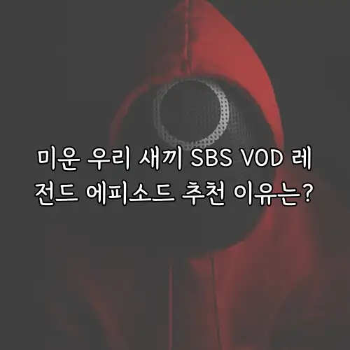 미운 우리 새끼 SBS VOD 레전드 에피소드 추천 이유는?
