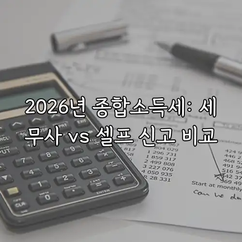 2026년 종합소득세: 세무사 vs 셀프 신고 비교