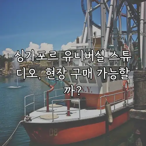 싱가포르 유니버셜 스튜디오, 현장 구매 가능할까?