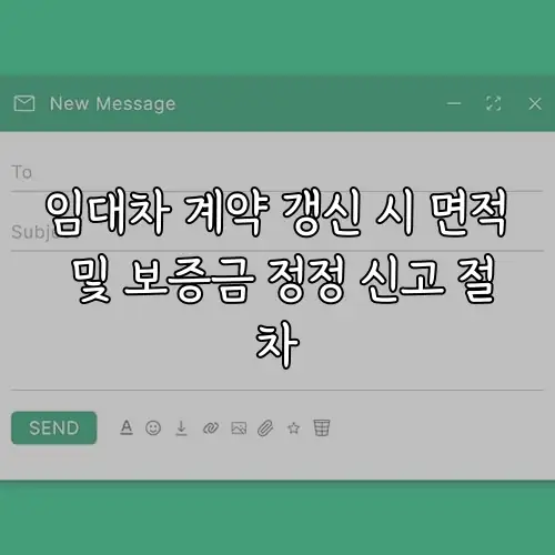 임대차 계약 갱신 시 면적 및 보증금 정정 신고 절차