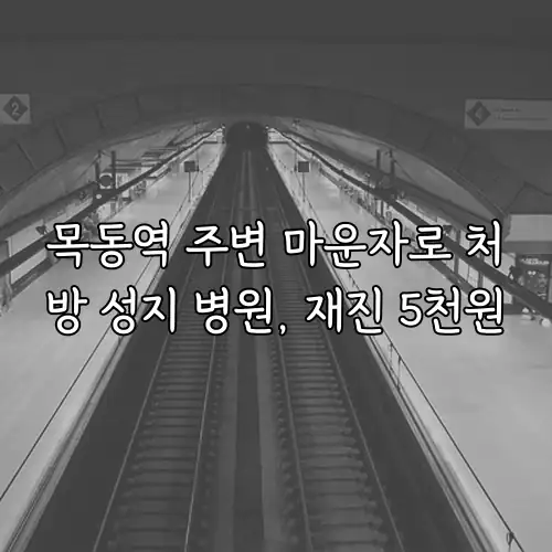 목동역 주변 마운자로 처방 성지 병원, 재진 5천원