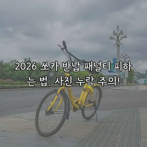 2026 쏘카 반납 패널티 피하는 법, 사진 누락 주의!