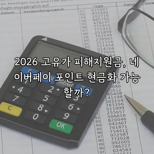 2026 고유가 피해지원금, 네이버페이 포인트 현금화 가능할까?