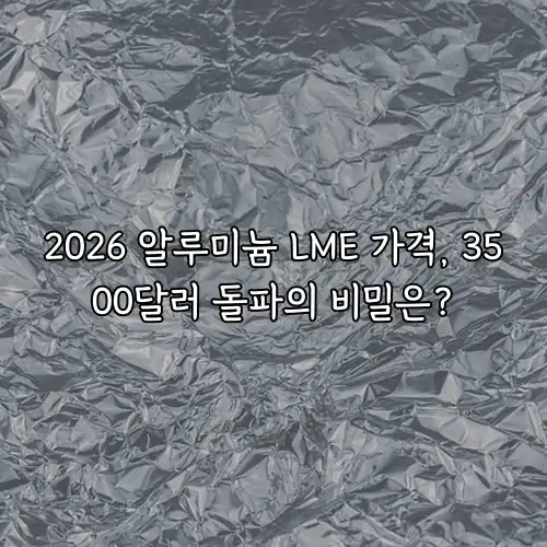 2026 알루미늄 LME 가격, 3500달러 돌파의 비밀은?