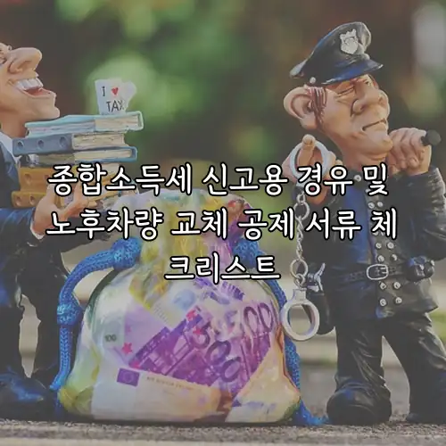 종합소득세 신고용 경유 및 노후차량 교체 공제 서류 체크리스트