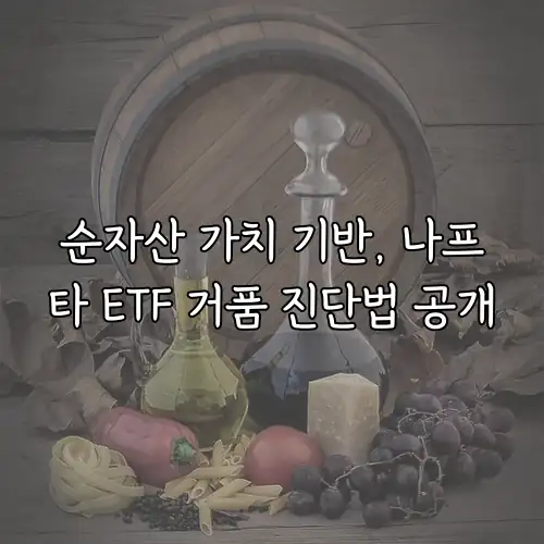 순자산 가치 기반, 나프타 ETF 거품 진단법 공개