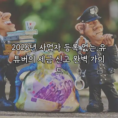 2026년 사업자 등록 없는 유튜버의 세금 신고 완벽 가이드
