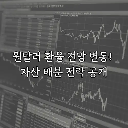 원달러 환율 전망 변동! 자산 배분 전략 공개